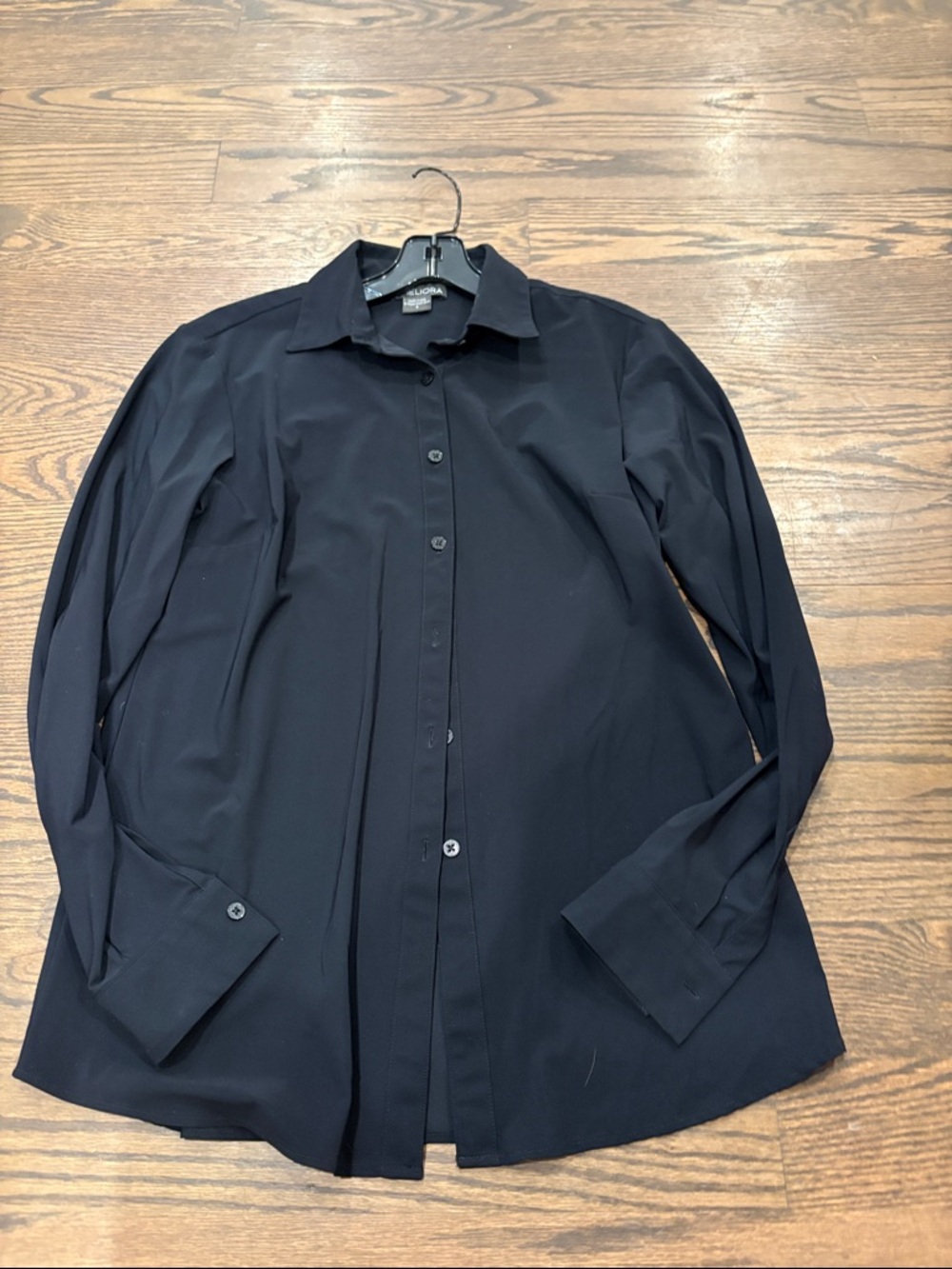 Black Women's Button-Down Shirt - Eileen Fisher